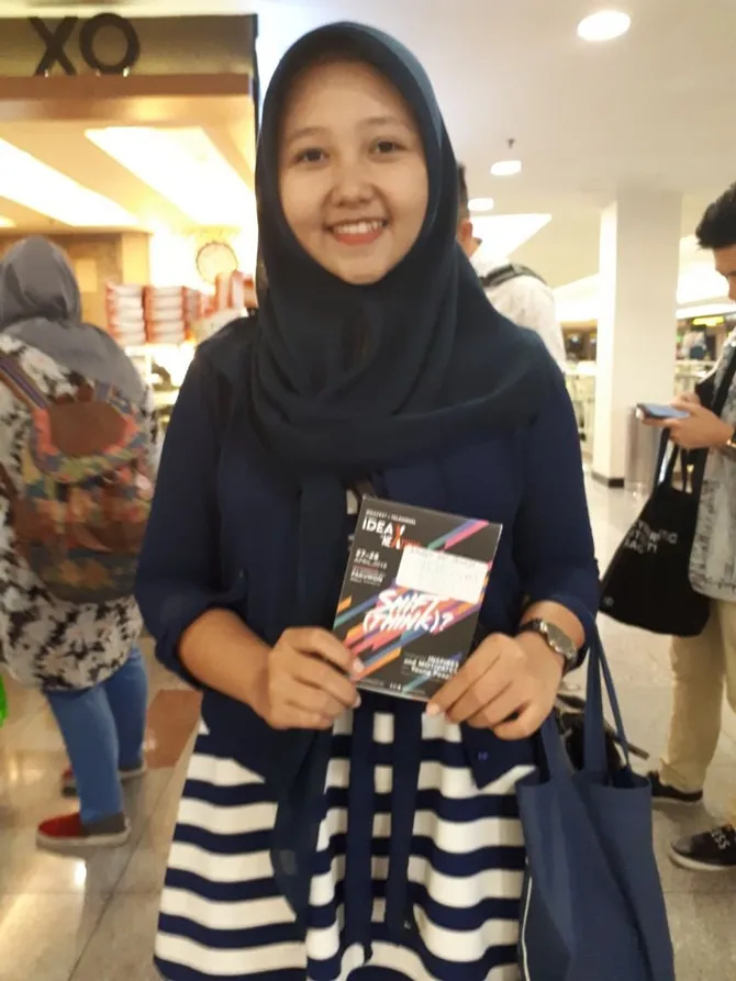 Amel begitu antusias dalam acara The NextDev 2018 © 2018 www.thenextdev.id/Zaki M