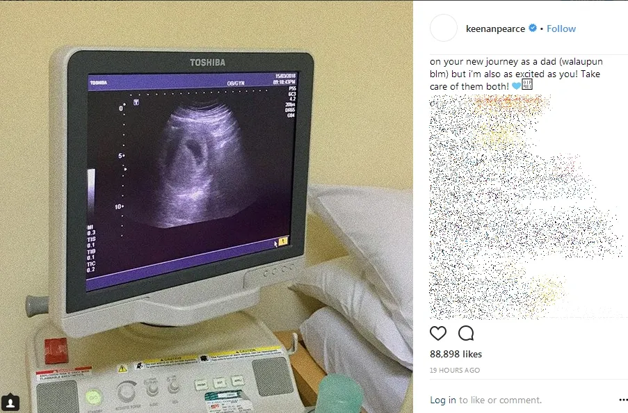 Keenan Pearce umumkan kehamilan Gianni ©instagram/keenanpearce