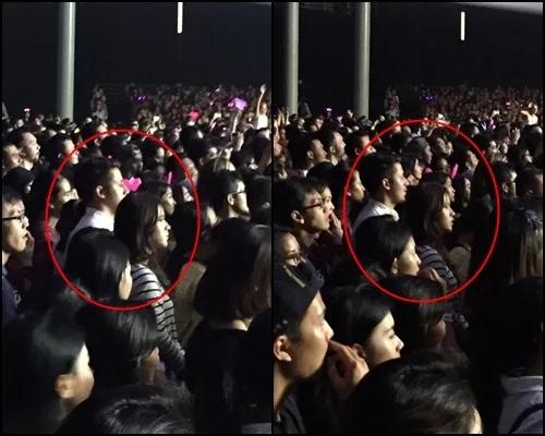 Kemesraan Raisa dan Keenan saat menonton konser Katy ©KapanLagi.com®/Abbas Aditya