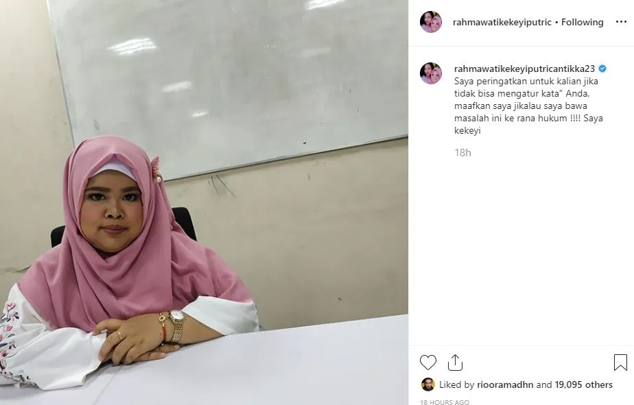 (credit: instagram/rahmawatikekeyiputricantikka23)