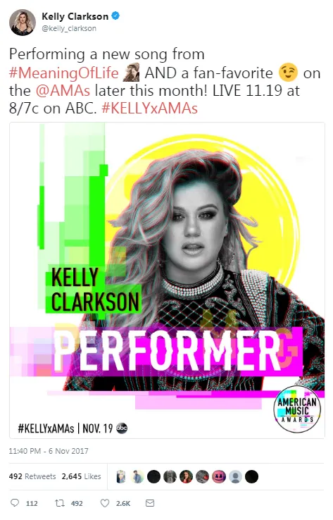 © twitter.com/kelly_clarkson