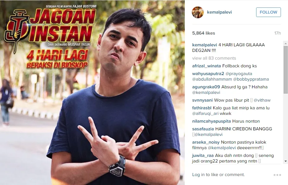 Kemal Palevi deg-degan tunggu jagoan instan. ©instagram.com/kemalpalevi