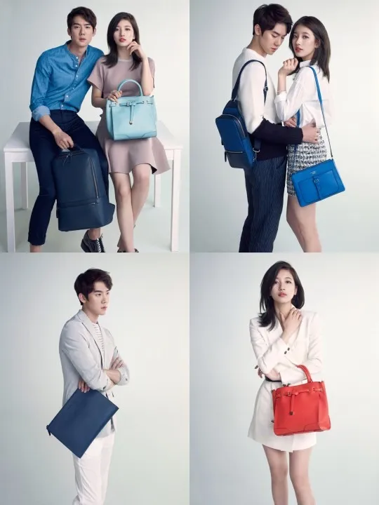 Suzy dan Yoo Yeon Seok dalam penampilan iklan tas ternama Korea Selatan. ©bean pole.