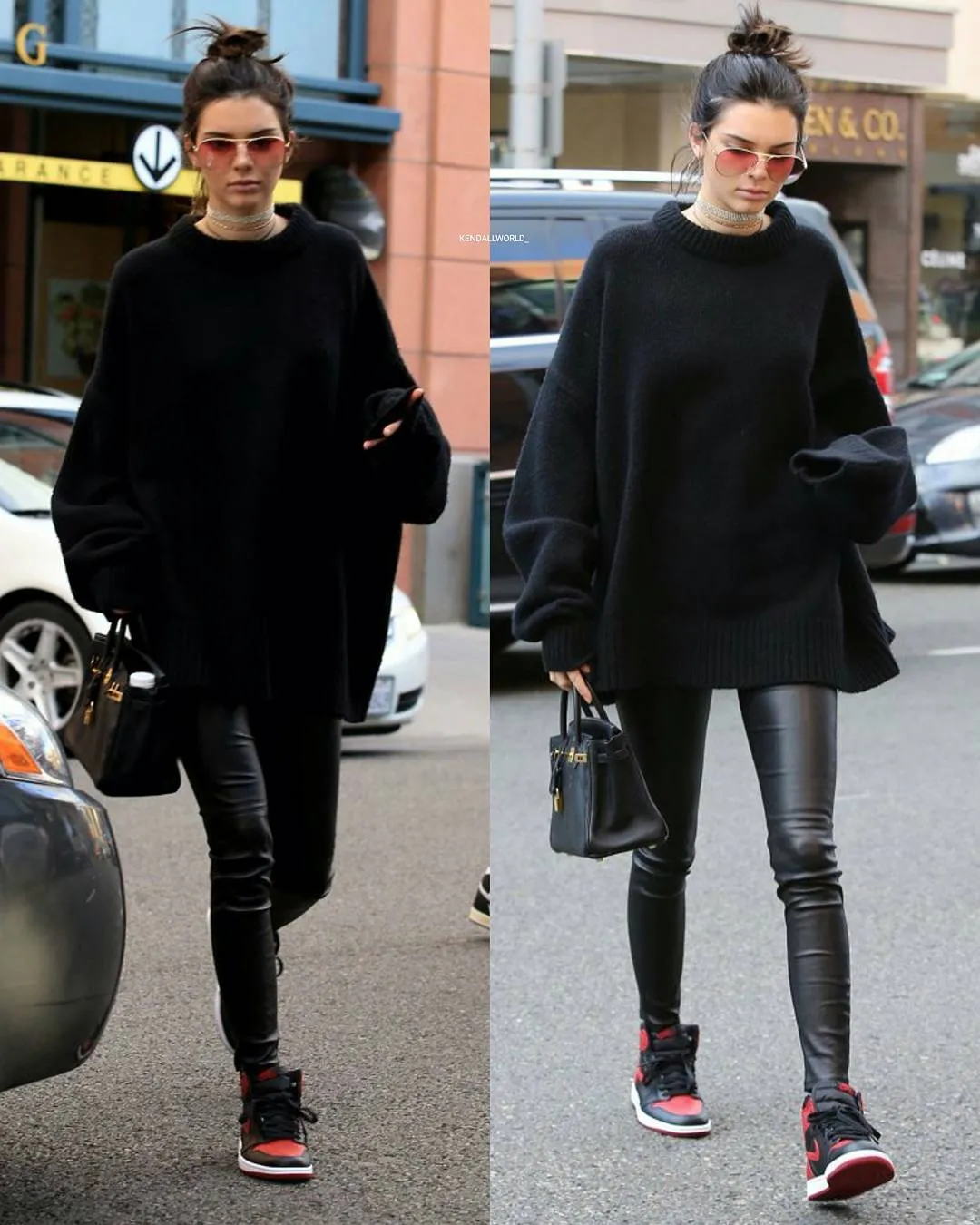 Dibalut leggings kulit berwarna hitam, Kendall Jenner pamer kaki jenjang super model miliknya © instagram.com/kendallworld_