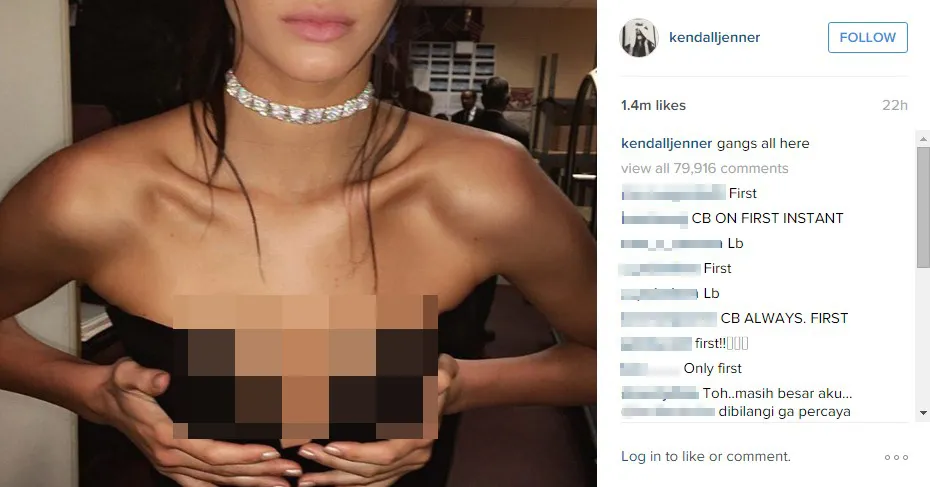 Kendall pamer area intim © instagram.com/kendalljenner