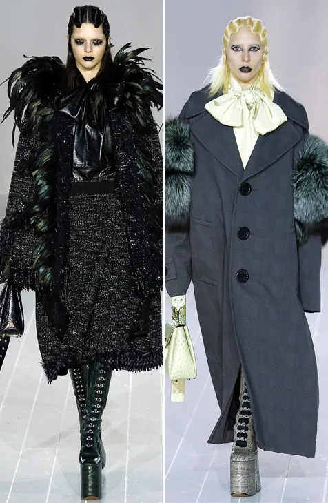 Kendall dan Gaga saat tampil di runway Marc Jacobs © istimewa