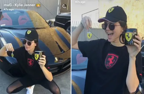 Ekspresi kebahagiaan Kendall © Kylie's Snapchat