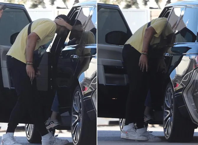Kendall dan Ben menikmati momen intimnya dan bersembunyi dari jepretan paparazzi © BackGrid via dailymail.co.uk
