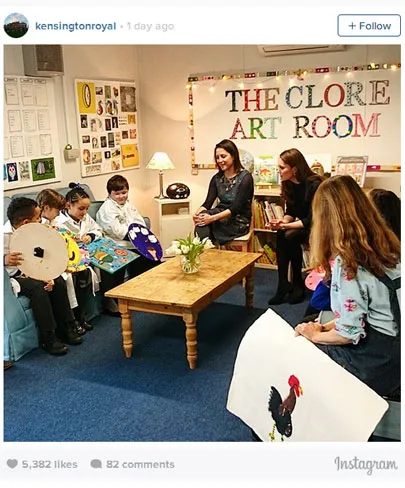 Kate Middleton mengunjungi sekolah © Instagram/ kensingtonroyal