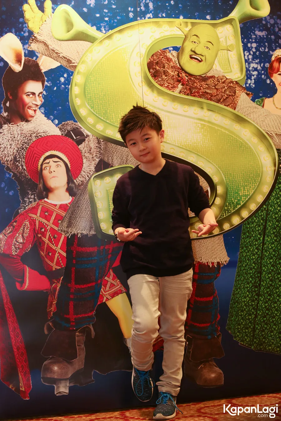 Kevin Kahuni senang ikut andil dalam pertunjukkan Shrek The Musical © KapanLagi.com/Budy Santoso