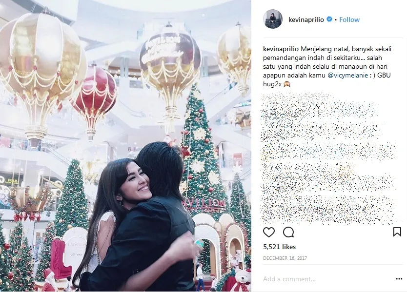 Tulisan manis Kevin untuk sang kekasih. Bikin meleleh! Credit: via instagram.com/kevinaprilio