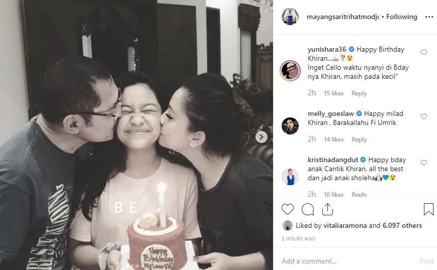 Credit: Instagram/mayangsaritrihatmodjoreal