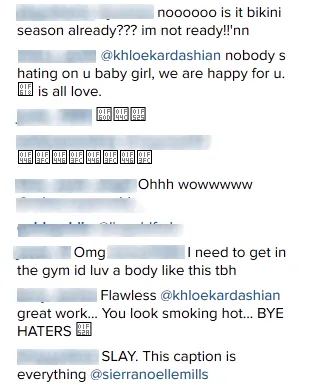 Dukungan fans untuk postingan Khloe © Instagram/khloekardashian