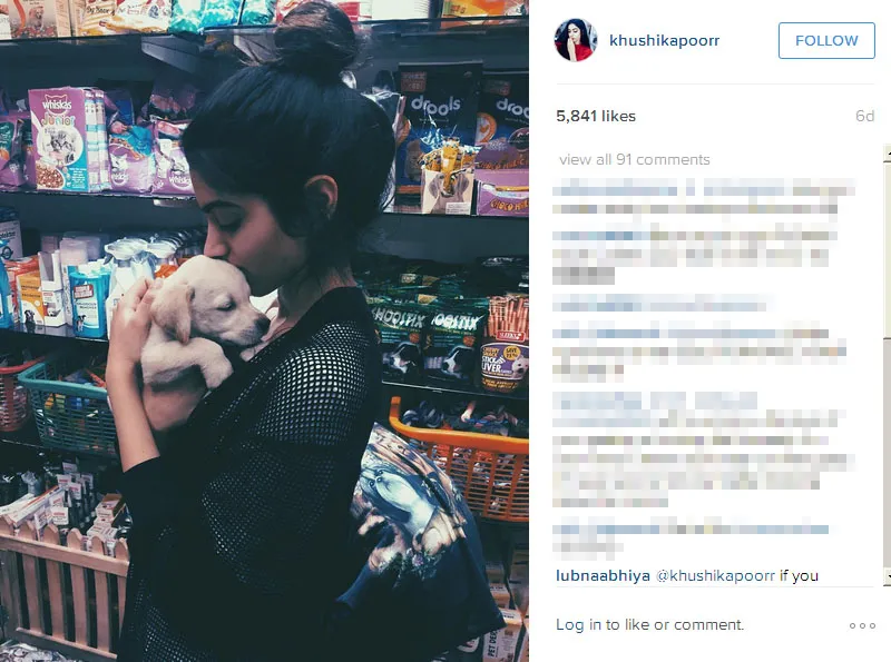 Khushi Kapoor ternyata sosok remaja penyayang pada binatang © Instagram.com/khushikapoorr