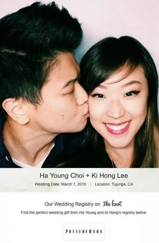 Pengumuman pernikahan Ki Hong Lee dan Ha Young Choi © koreaboo.com