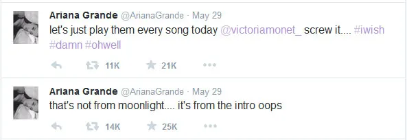 Kicauan Ariana Grande di Twitter © Twitter/Arian Grande