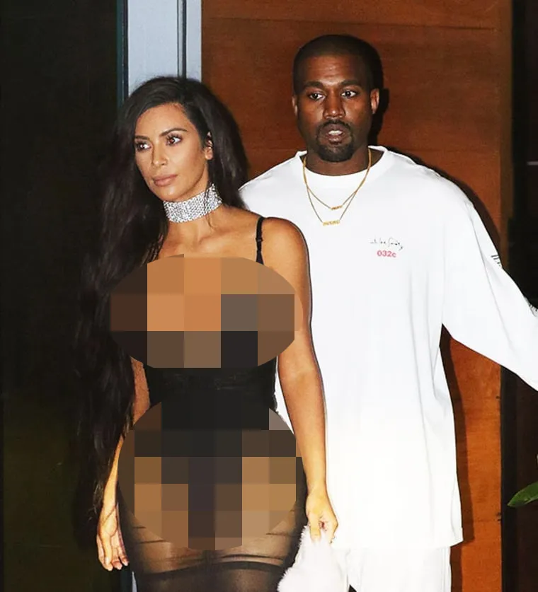 Kim Kardashian & Kanye West © usmagazine