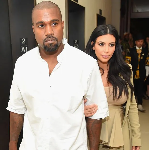 Kim Kardashian & Kanye West © Mirror