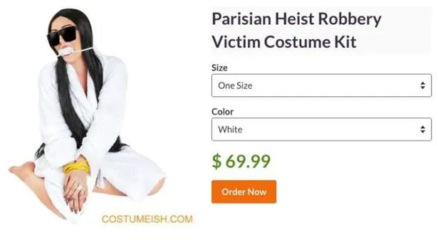 Ada kostum Halloween ala Kim Kardashian saat dirampok © Mirror.co.uk