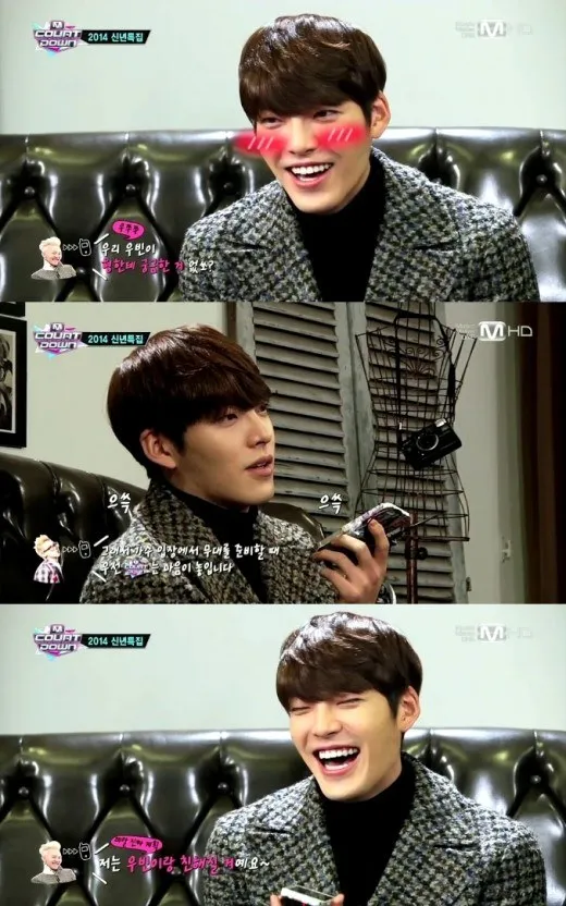 Kim Woo Bin tersipu saat menelpon G-Dragon @soompi.com