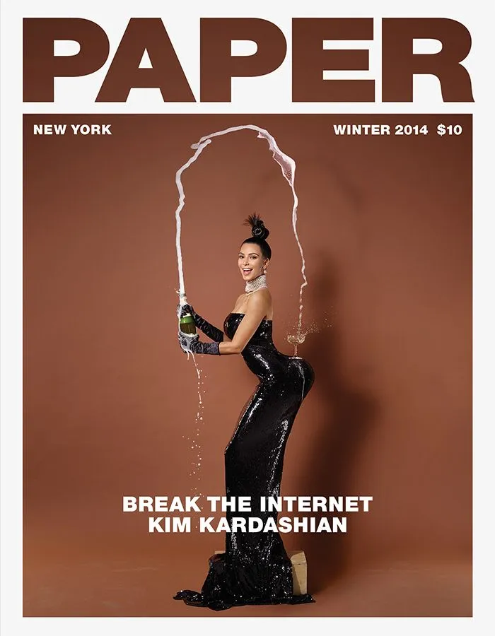 Sudah percaya kalau pantat Kim memang asli? @ Paper Magazine