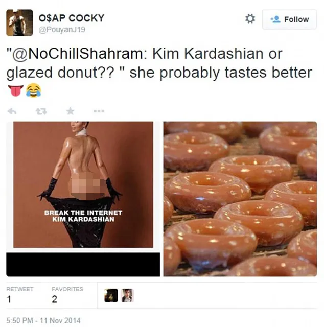 Kim bersinar seperti donat gula? @ twitter.com/PouyanJ19