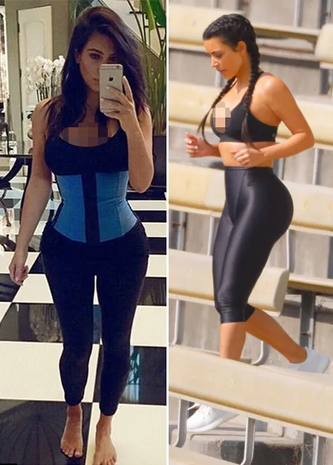 Waist trainer ala Kim yang sempat memicu perdebatan © istimewa