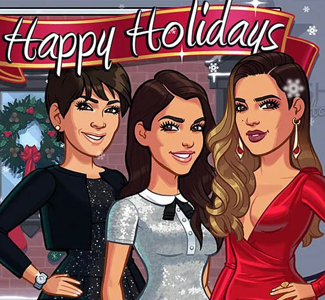 Karakter Kris Jenner, Kourtney, dan Khloe dalam game Kim Kardashian: Hollywood ©splashnews.com
