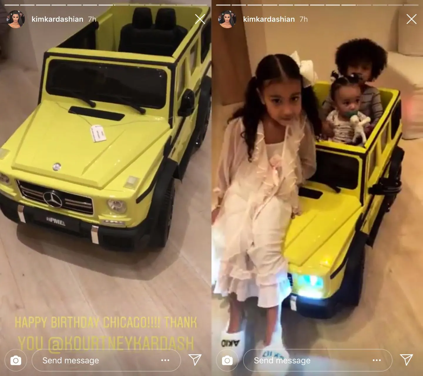 Kourtney Kardashian beli mobil mainan untuk baby Chi © instagram.com/kimkardashian