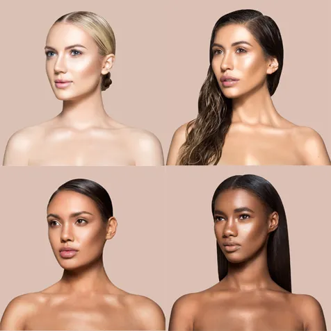 Contour kit Kim terdiri dari 4 color range yang pas untuk kulit light, medium, dark, dan deep dark © KKW Beauty