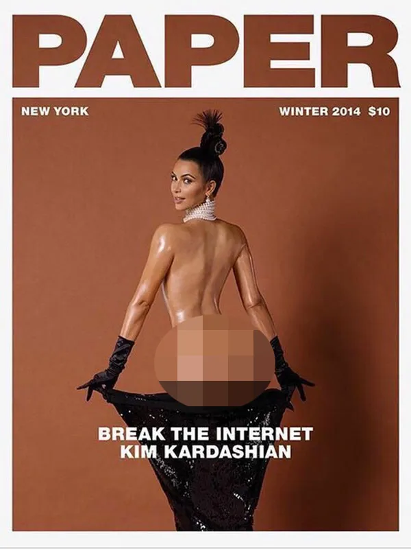 Pose Kim yang kontroversial @ Paper Magazine