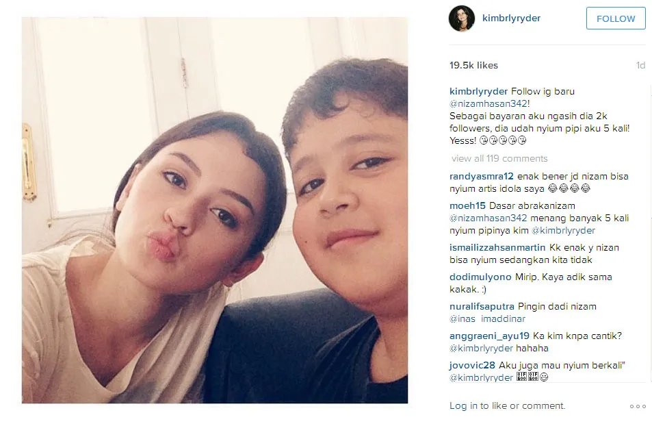 Kimberly Ryder dan Nizam @foto: Official Instagram Kimberly Ryder