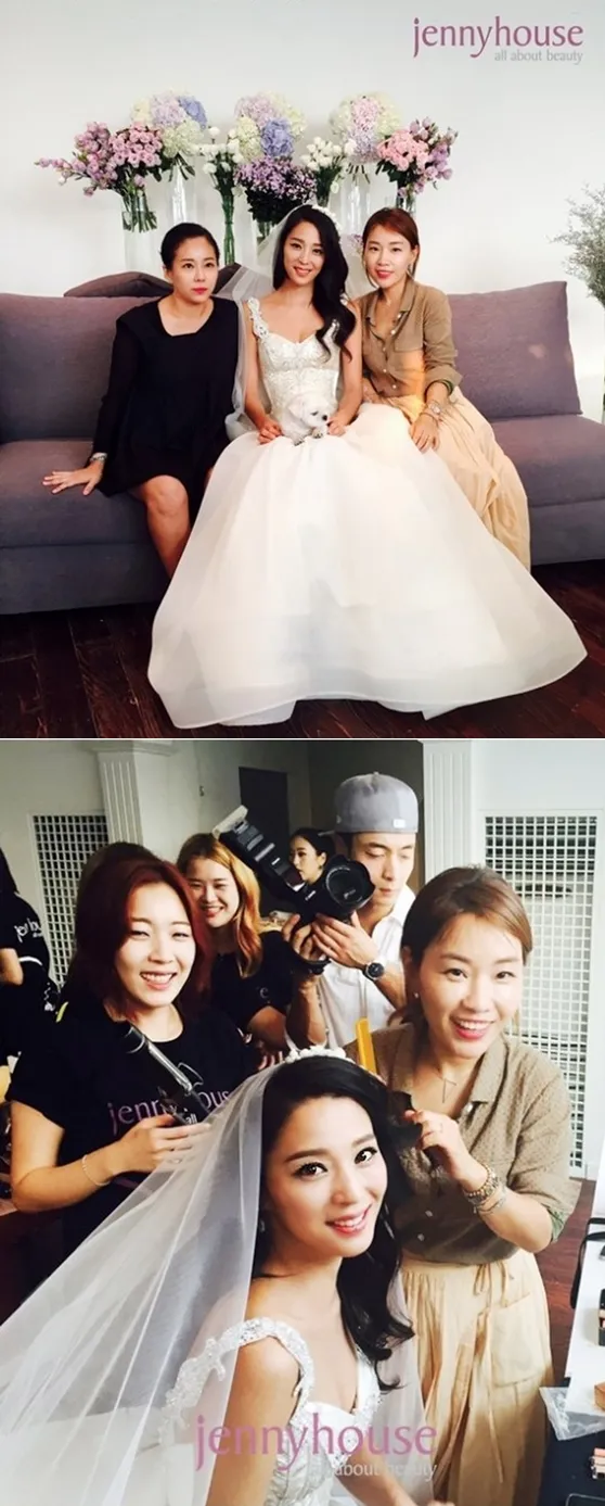 Han Go Eun dalam gaun pengantin saat penikahannya kemarin (30/8). ©credit as tagged