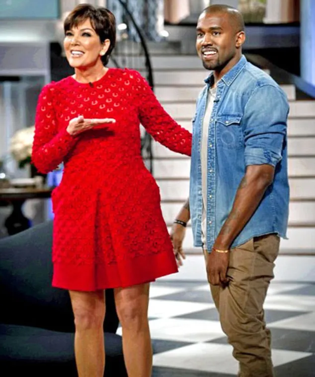 Kris Jenner dan Kanye West @ dailymail.co.uk