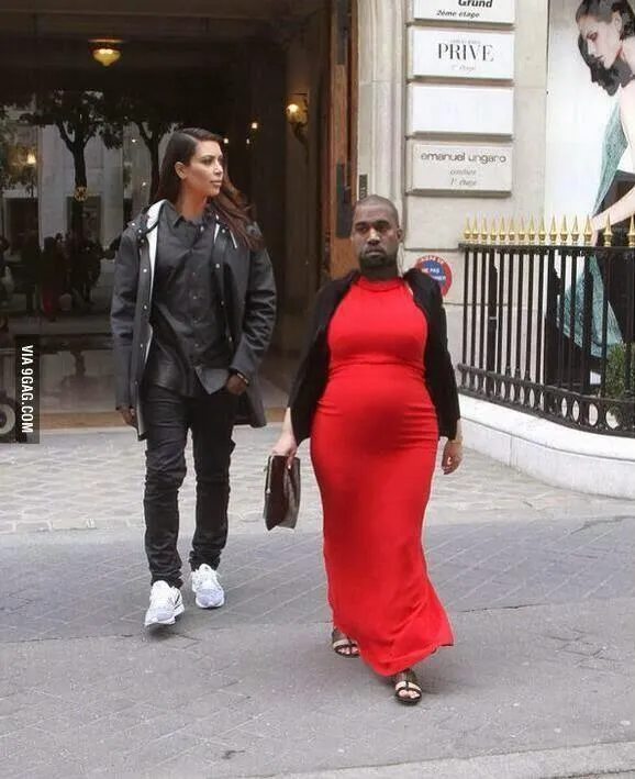 Kim dan Kanye bertukar tubuh @ 9Gag.com