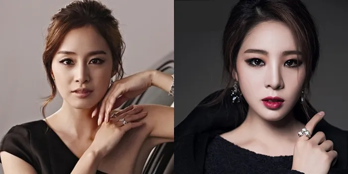 Kim Tae Hee (kiri) dan Shin Soo Ji. Siapa yang lebih cantik? © istimewa