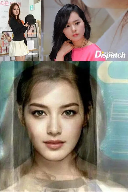 Foto hasil editan antara Kim Tae Hee dan Han Ga In. ©koreaboo.com