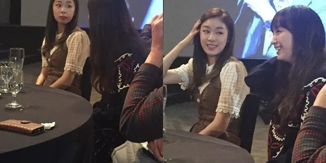 Lee Na Young duduk bersama Kim Yuna (kiri) © allkpop.com