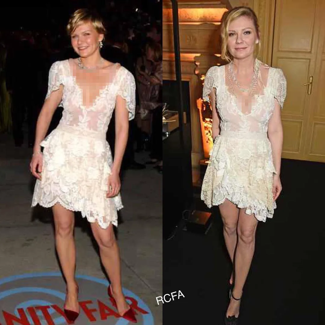 Timeless! Kirsten Dunst tetap cantik menawan dengan dress yang pernah ia kenakan 13 tahun lalu © instagram.com/fashion_critic_