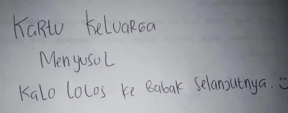 Salah satu peserta yang KK nya belum jadi (credit: Kapanlagicom)