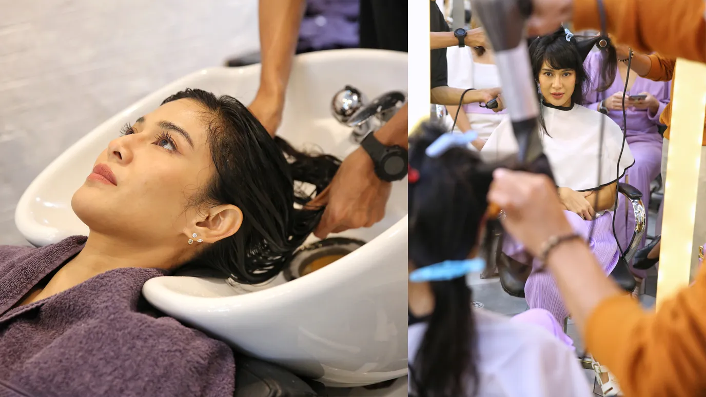 Dian Sastrowardoyo #KeramasPakeMicellar sebelum sailing di kapal pinisi dalam acara Dove Girls Day Out, Rabu (8/3). 