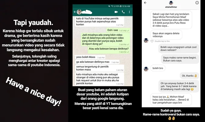 Putu menerima permohonan maaf dari Atta dengan lapang dada. © Instagram/papersboy