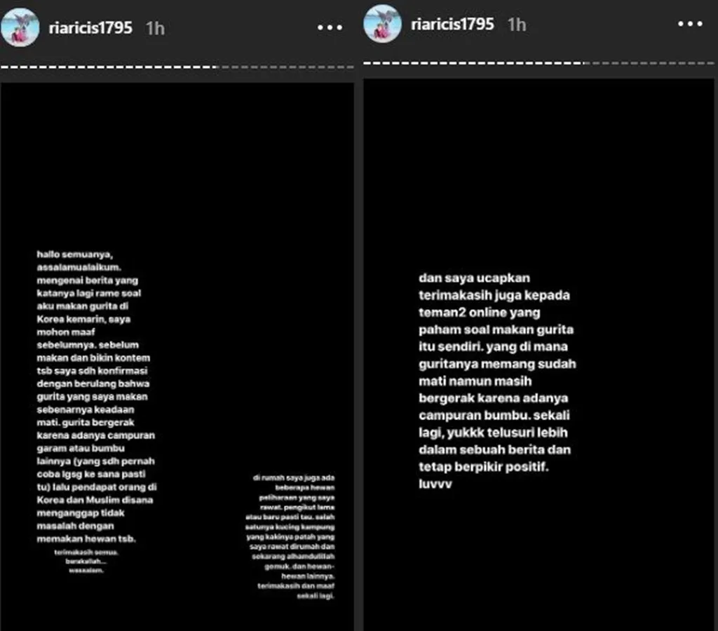 Credit: Instagram/riaricis1795