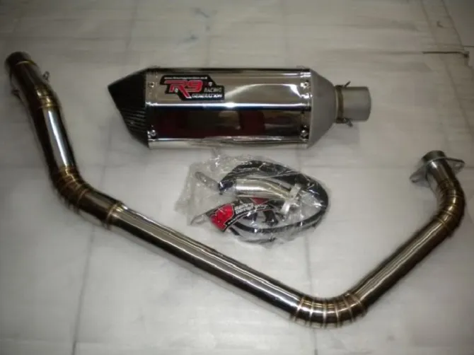 Penampakan knalpot R9 asli (© Dapur Otomotif)