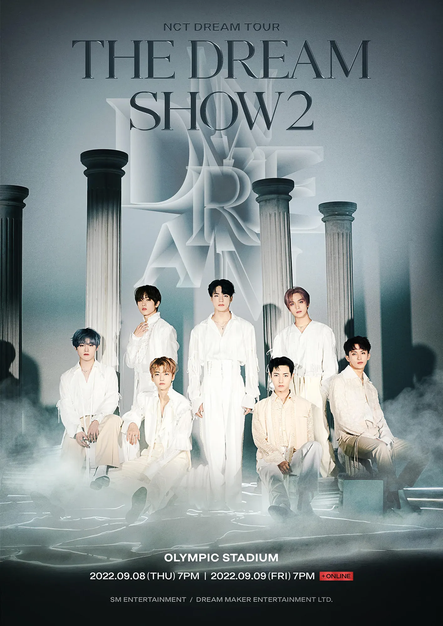 NCT DREAM akan mengadakan konser THE DREAM SHOW2: In A DREAM pada 8-9 September 2022, di Olympic Stadium Jamsil, Seoul credit: SM Entertainment