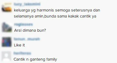 Komentar dari netizen tentang keluarga Anang Ashanty © Instagram/Ashanty_ash