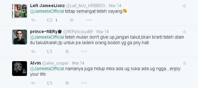 Inilah bentuk dukungan para fans Mulan atas komentar pedas para haters ©twitter.com/JameelaOfficial
