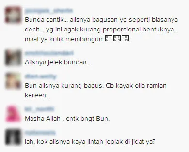 Komentar tentang alis Maia Estianty © Instagram/Maia Estianty