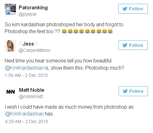 Komentar pedas netizen untuk Kim Kardashian © Twitter.com