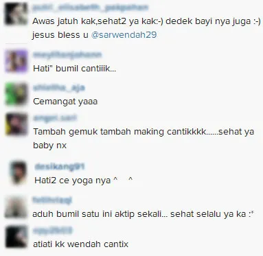 Komentar penggemar untuk Sarwendah © Instagram/Sarwendah